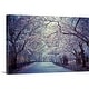 preview thumbnail 8 of 28, Great Big Canvas "Cherry blossoms in Central Park's in New York City." Muted Blue Black Wrapped Canvas Print Wall Artwork 24" x 16"