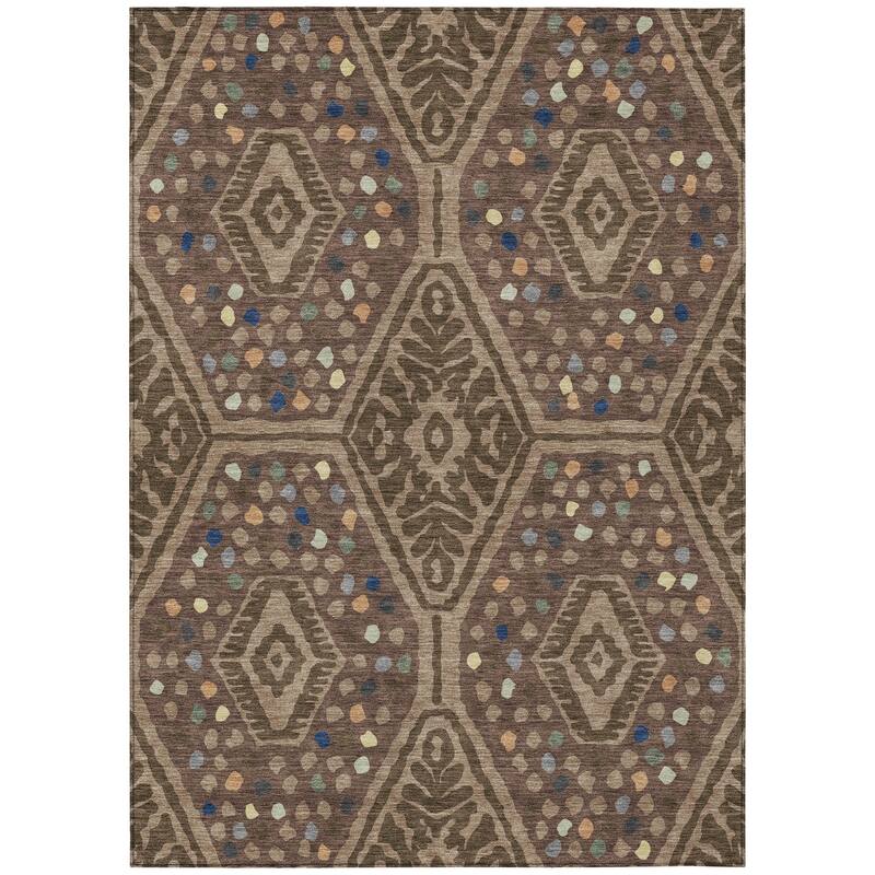 Machine Washable Indoor/ Outdoor Global Nipsey Chantille Rug