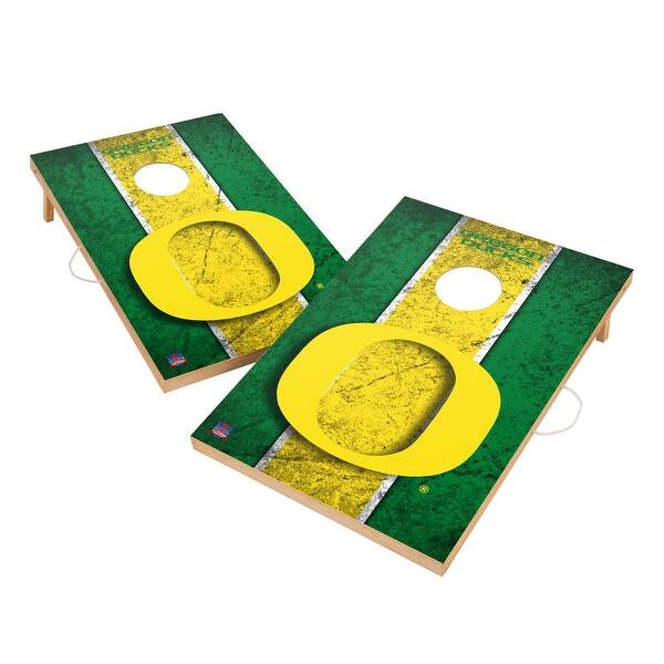 slide 2 of 5, Vintage Oregon Ducks Regulation 2x4 Cornhole Set Include Carry Case