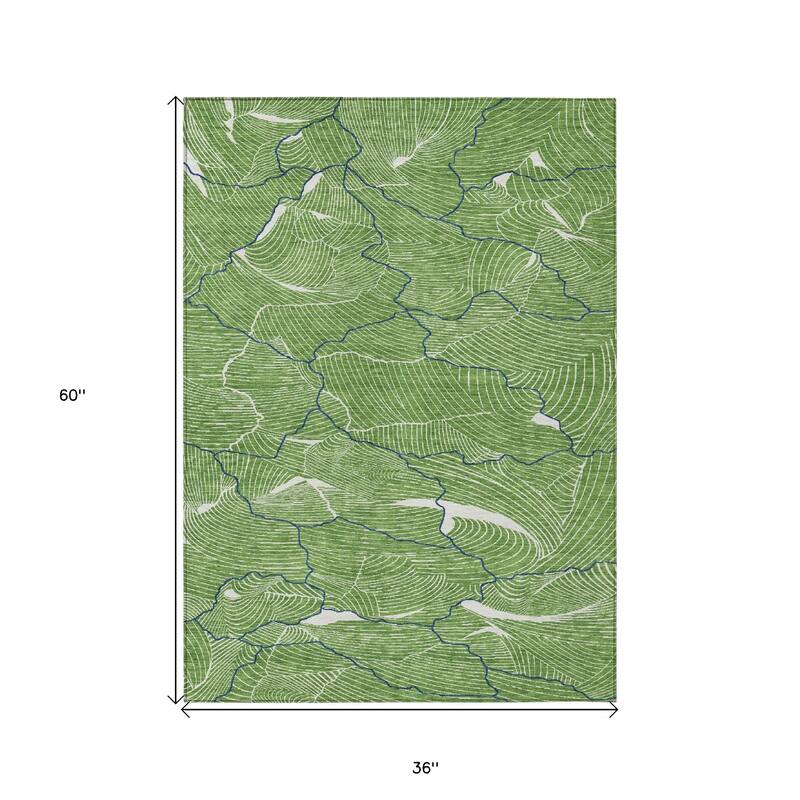 HomeRoots Abstract Transitional Rectangle Outdoor Rug