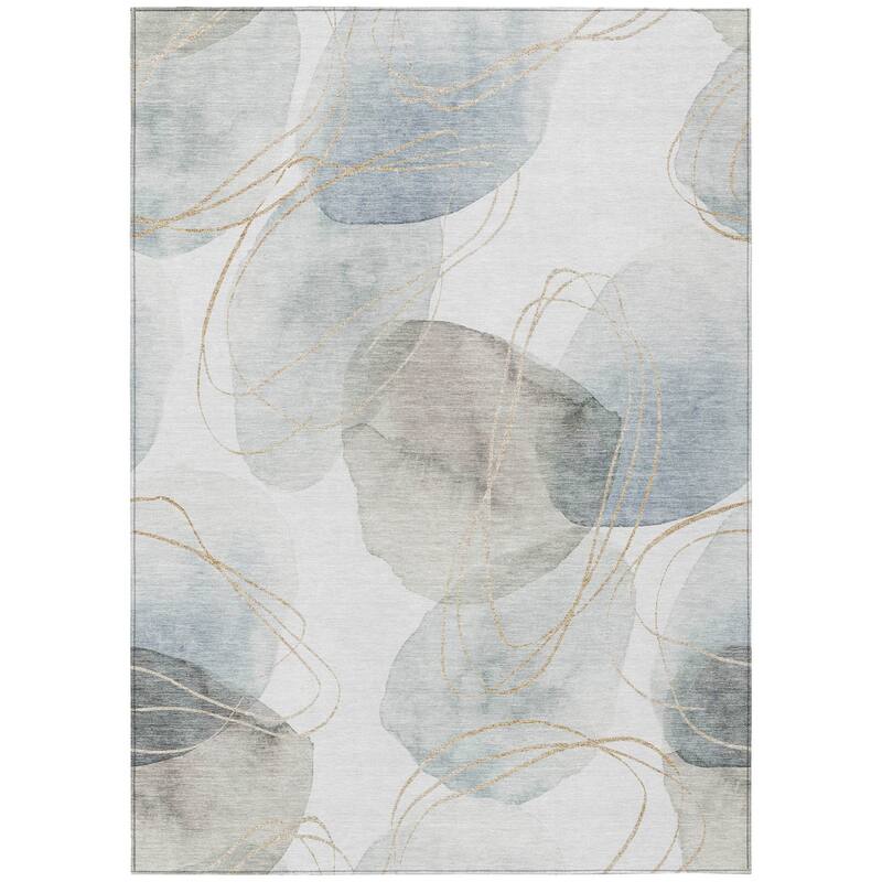 Bax Artistic Abstract Weather Resistant Sleek Contemporary Outdoor Rug