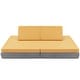 preview thumbnail 4 of 18, Costway 4-Piece Convertible Kids Couch or 2 Chairs Toddler to Teen - 66'' x 33'' x 21'' Yellow