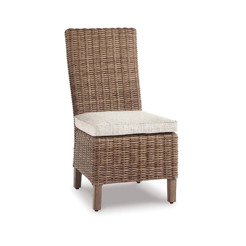 Signature Design by Ashley Beachcroft Outdoor Dining Chairs Set - 20.75" W x 25.63" D x 40.25" H - Beige