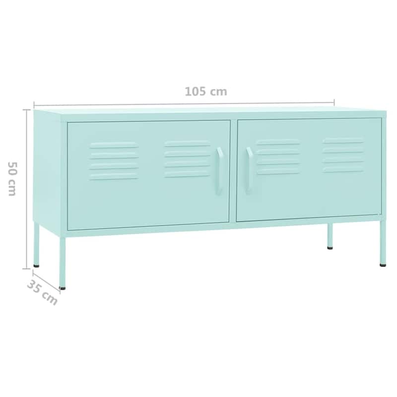 vidaXL TV Stand TV Unit Sideboard Home TV Console Media Unit Cupboard Steel - 41.3" x 13.8" x 19.7"
