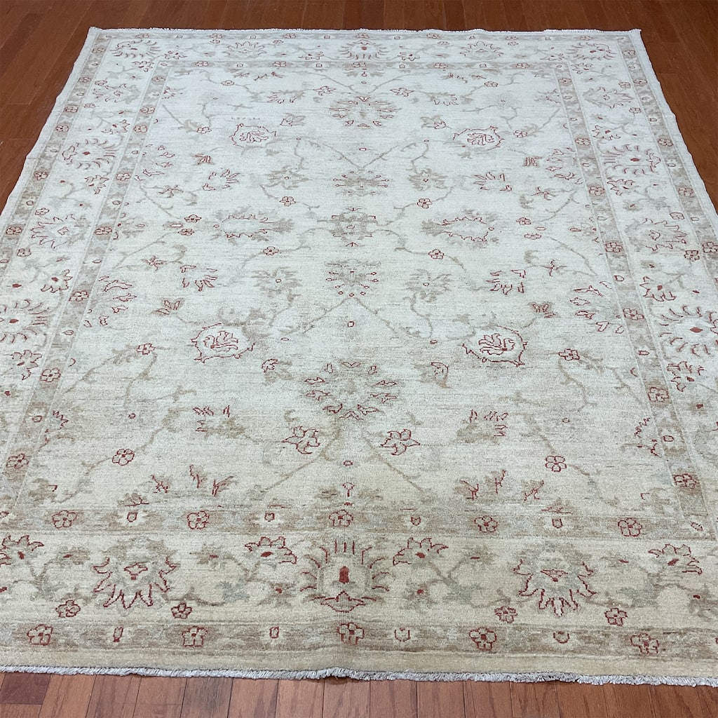 HERAT ORIENTAL Handmade Oushak Wool Rug - 6'5" x 7'9"