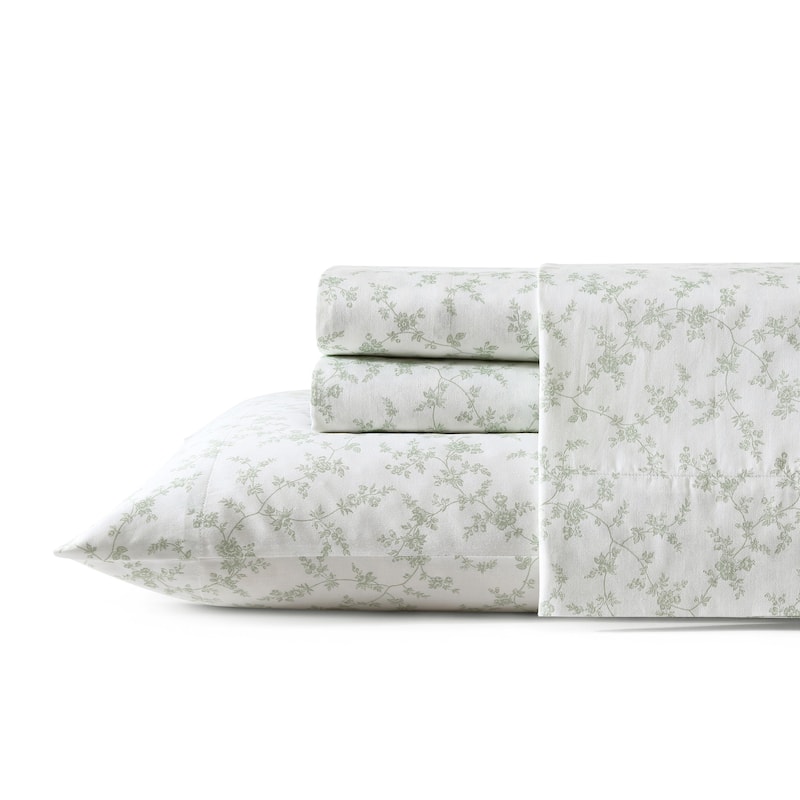 Laura Ashley Soft & Silky Sateen Printed Cotton Sheet Set