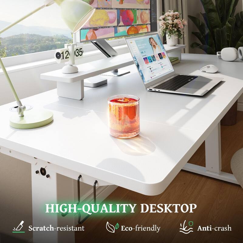 SIAGO 48 x 24 Inch Computer Desk Height Adjustable Electric Sit Stand Up Desk