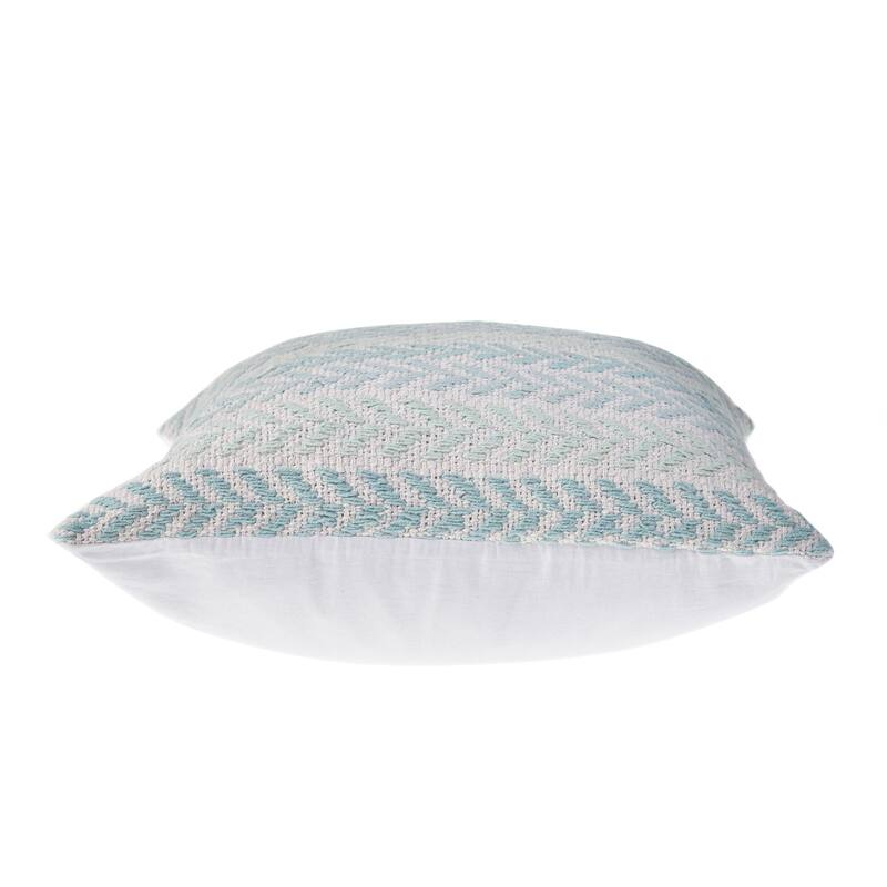Aquila Set of 4 Coastal Chevron Cotton Throw Pillow Covers, 18" x 18", 4 PCS (Covers Only) by Sevita