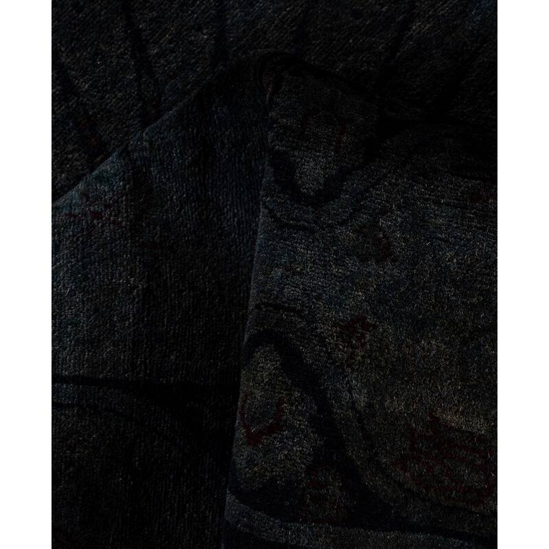 Overdyed One-of-a-Kind Hand-Knotted Area Rug - Black - 4' 5" x 7' 2"