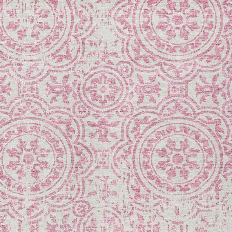 HomeRoots Medallion Transitional Rectangle Outdoor Rug