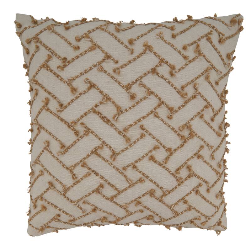 Throw Pillow With Dori Embroidered Design, 18"x18"
