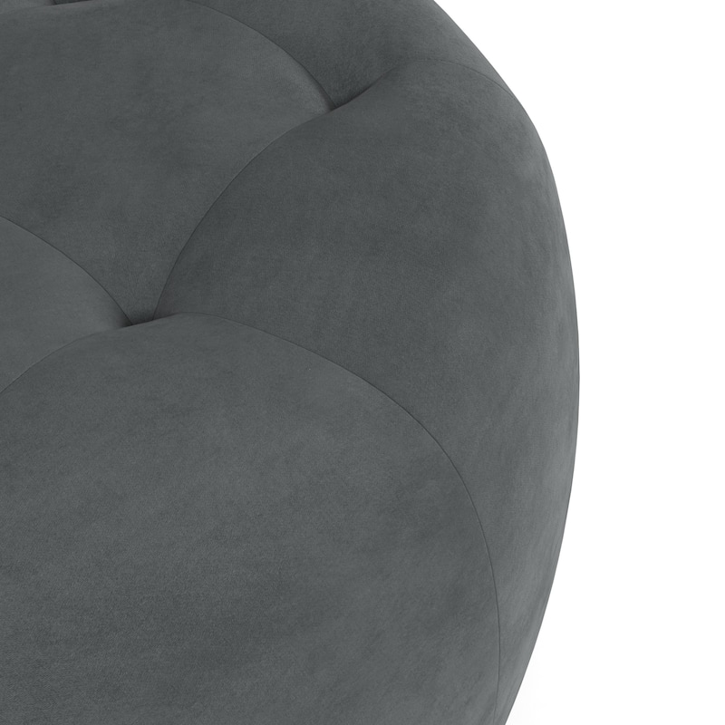 Bloomfield Round Velvet Ottoman