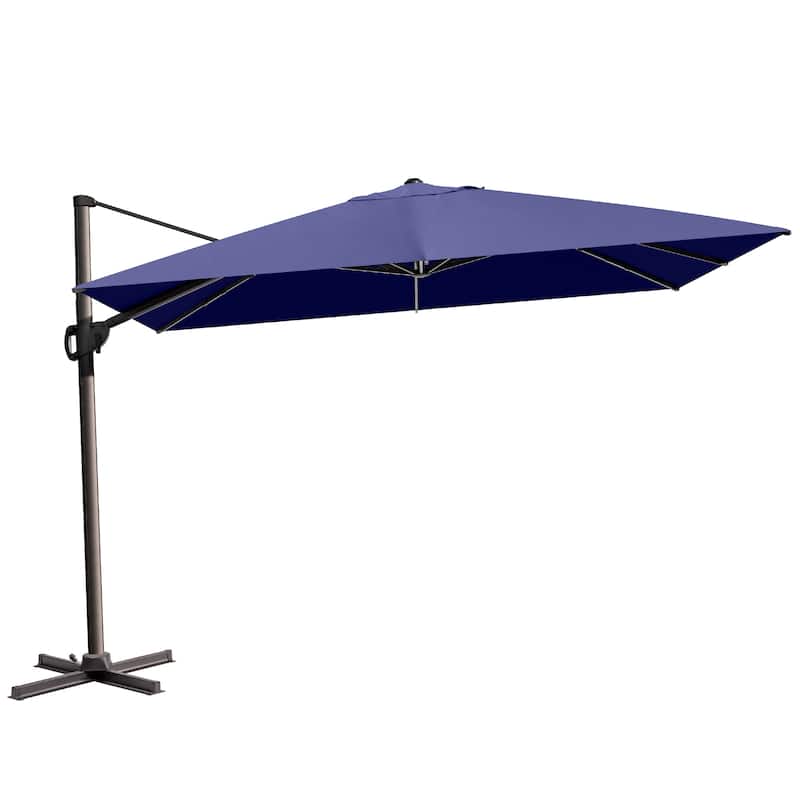 VredHom Outdoor Patio 9 FT x 12 FT Cantilever-Offset Umbrella - NavyBlue