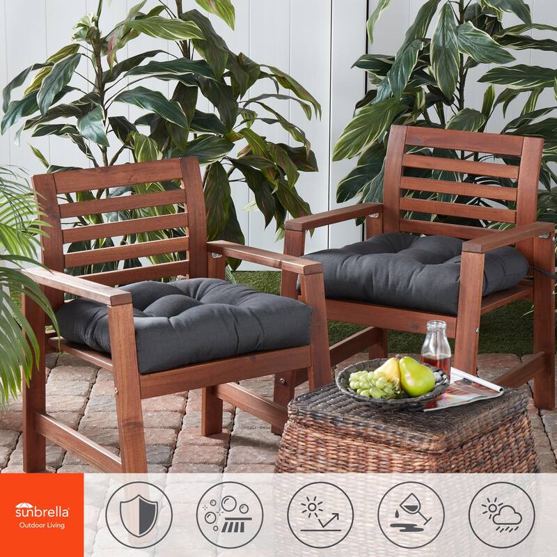 Sunbrella Tufted 20-inch Outdoor Chair Cushion