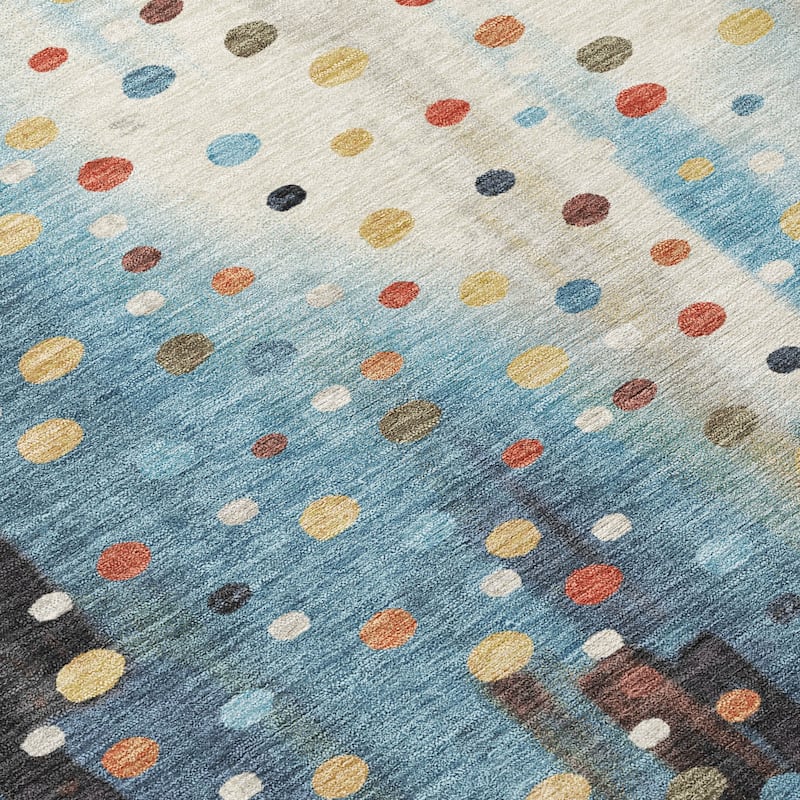 Machine Washable Indoor/Outdoor Modern Confetti Chantille Rug