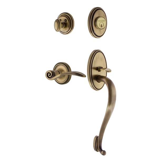 Nostalgic Warehouse CLASWN_ESET_238_SG_LH Classic Left Handed Sectional Single Cylinder Keyed Entry Handleset with S Grip and