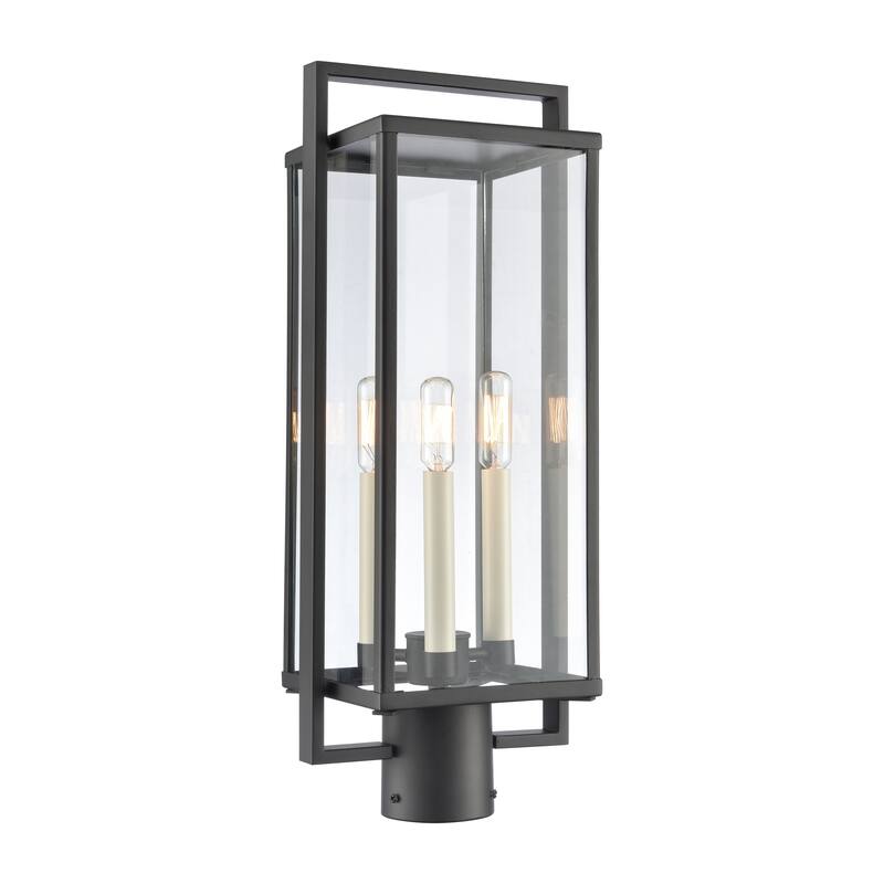 Elk Home Gladwyn 21.5'' High 3-Light Outdoor Post Light - Matte Black