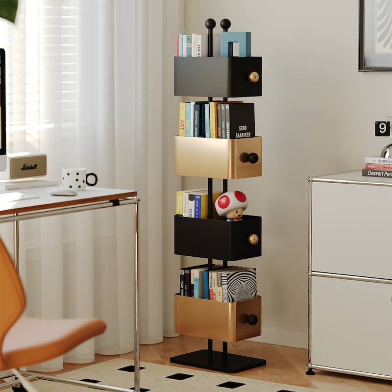 Box Bookshelf Bedside Shelf Side Table Placement Shelf Home Corner Placement Shelf Simple Colored Bedroom Iron Magazine Rack