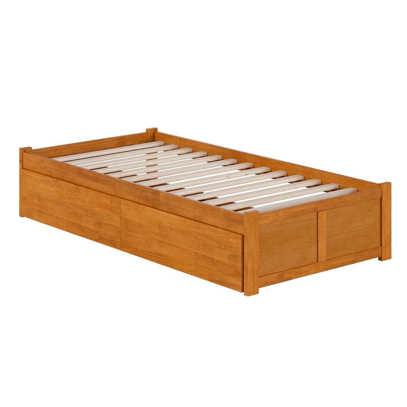 Concord Platform Bed with Footboard and Storage Drawers