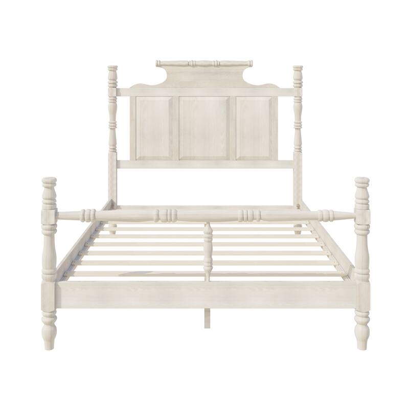 Vintage Country Style Wood Queen Size