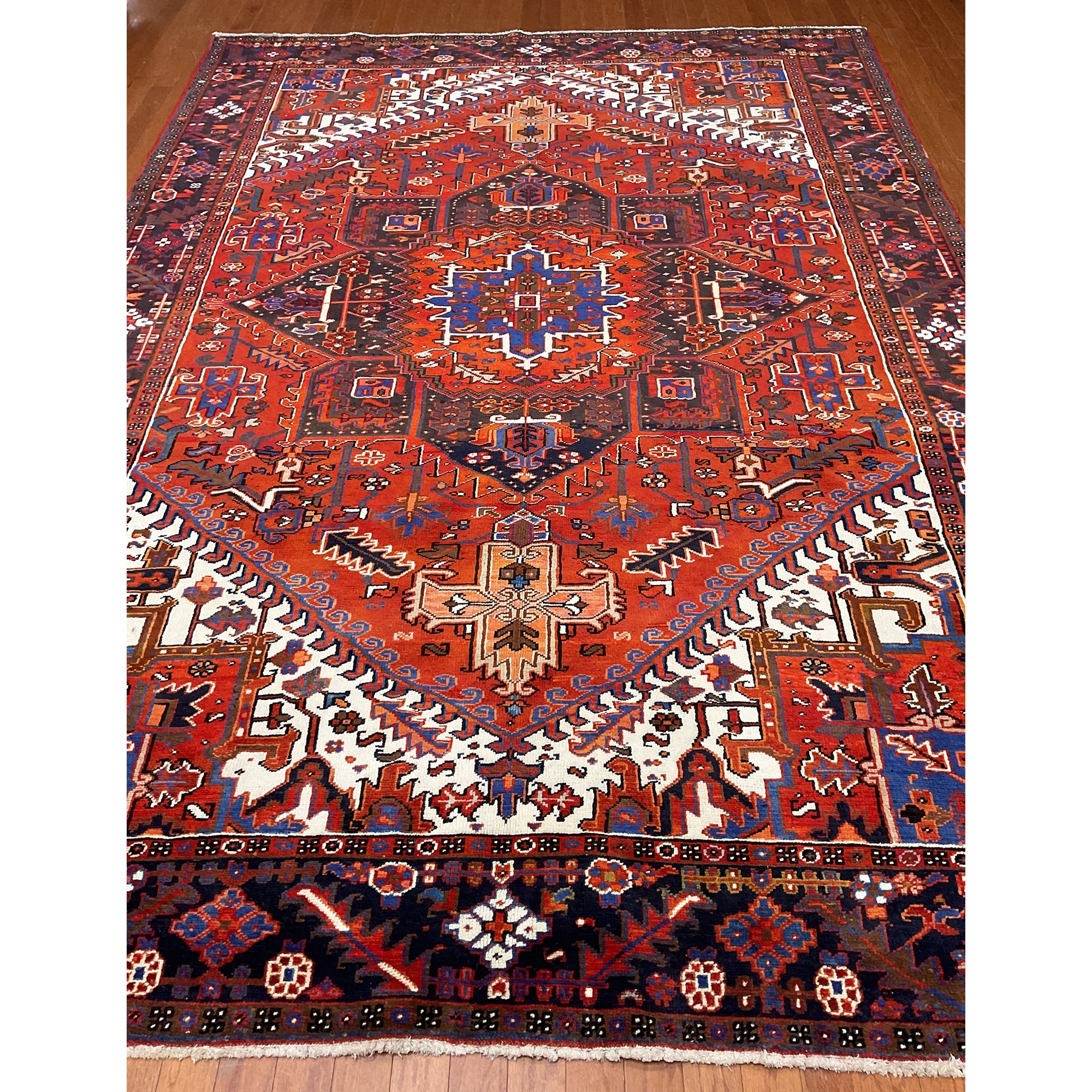 HERAT ORIENTAL Handmade Fine Heriz Wool Rug - 7'7" x 10'8"