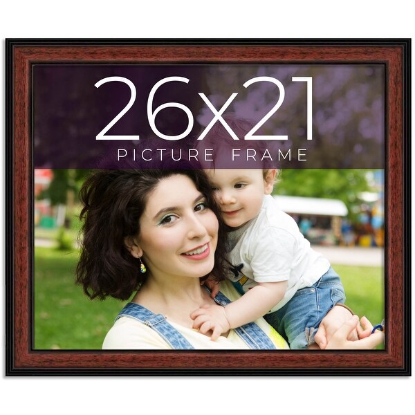 26x21 Brown Picture Frame - Wood Picture Frame Complete with UV