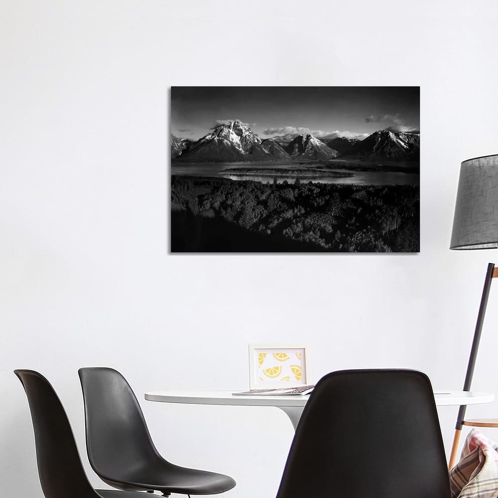 iCanvas "Mt. Moran and Jackson Lake from Signal Hill" by Ansel Adams Canvas Print