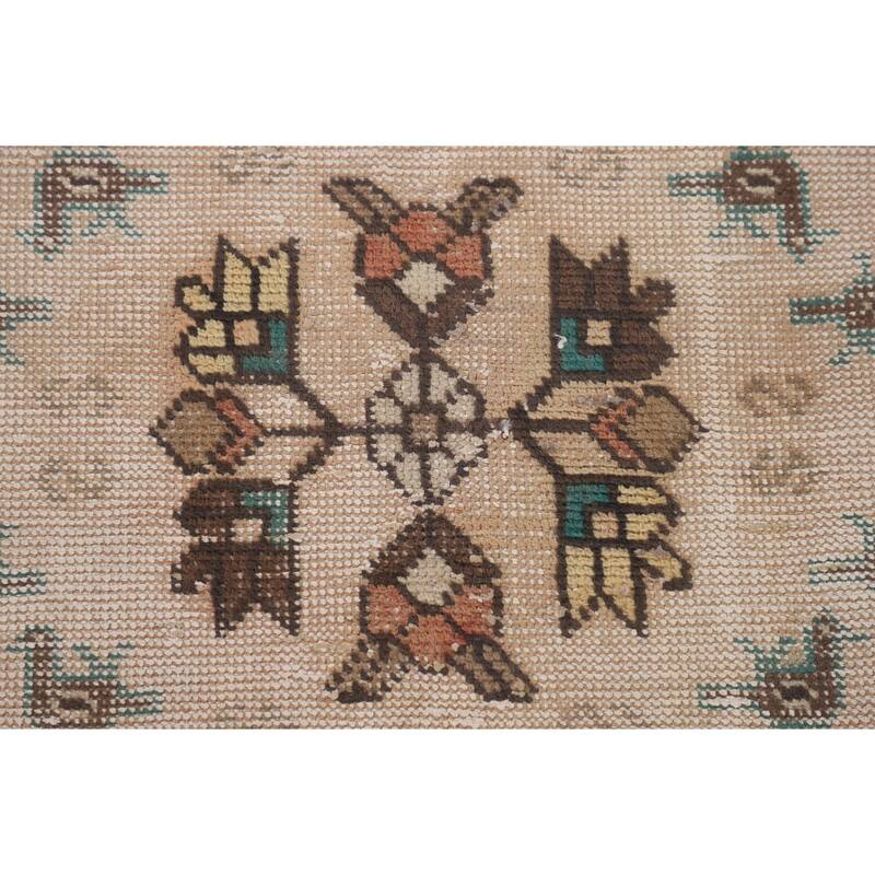 Tribal Bakhtiari Persian Vintage Area Rug Hand-Knotted Wool Carpet - 6'9"x 10'4"