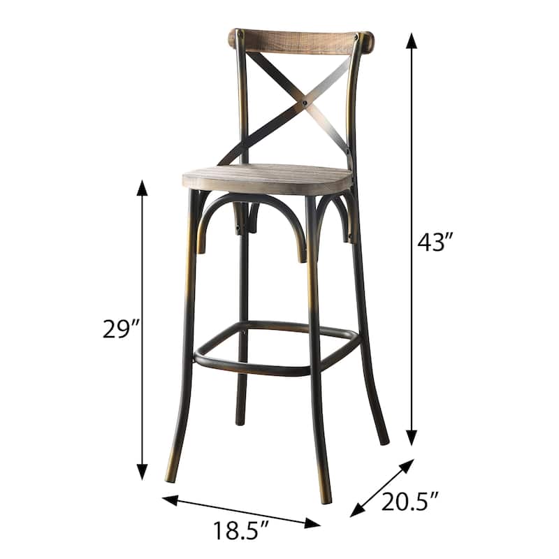 Bar Stool with Cross Back