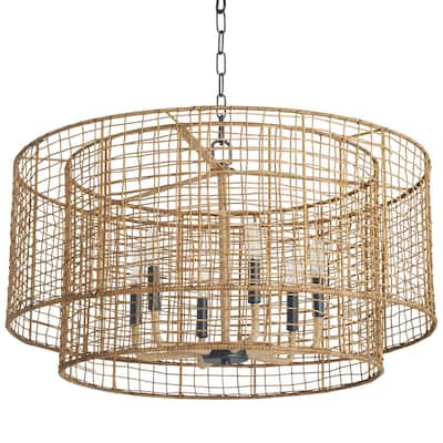 Quorum International 8023-6 Abaca 6 Light 30" Wide Pendant