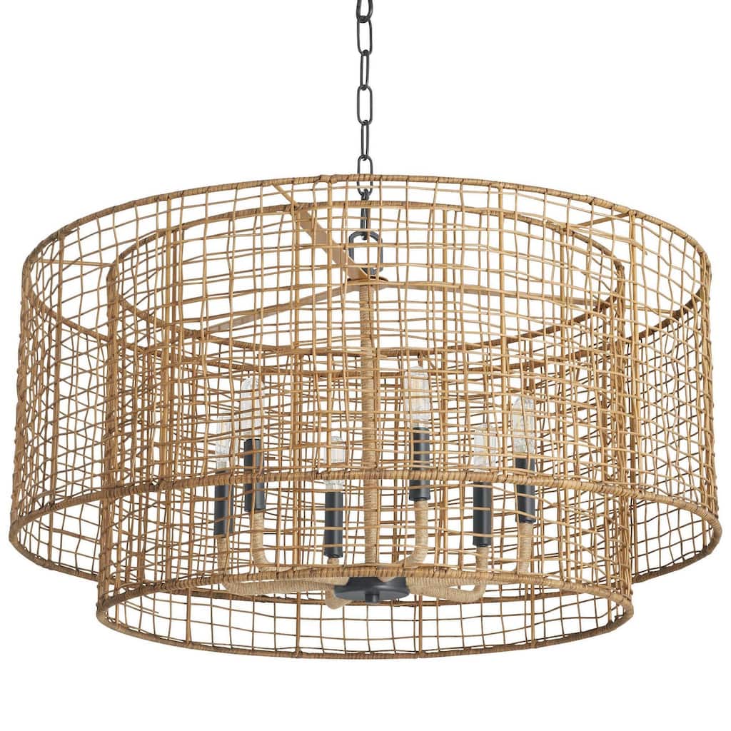 Quorum International 8023-6 Abaca 6 Light 30" Wide Pendant