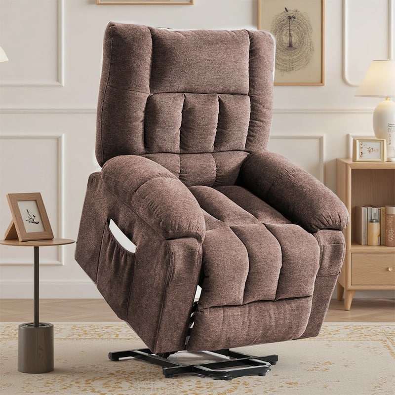 Recliner Chair, Reclining Massage Chair with Heat, Home Theater Seating Electric Power Lift Chair for Living Room