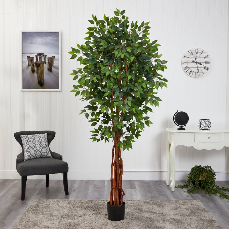 Southwestern Artificial Tree - 6.5ft Deluxe Indoor Faux Tree with Trunk - Green - 51-60 Inches