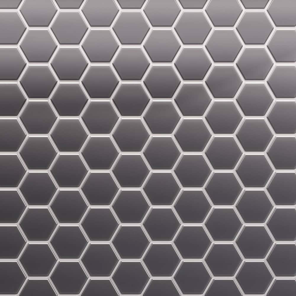 3" Beehive 10.25 in. x 11.75 in. Hexagon Glass Mesh-Mounted Mosaic Tile