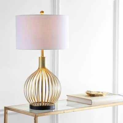 Odette 29.5" LED Metal Table Lamp, Gold leaf by JONATHAN Y