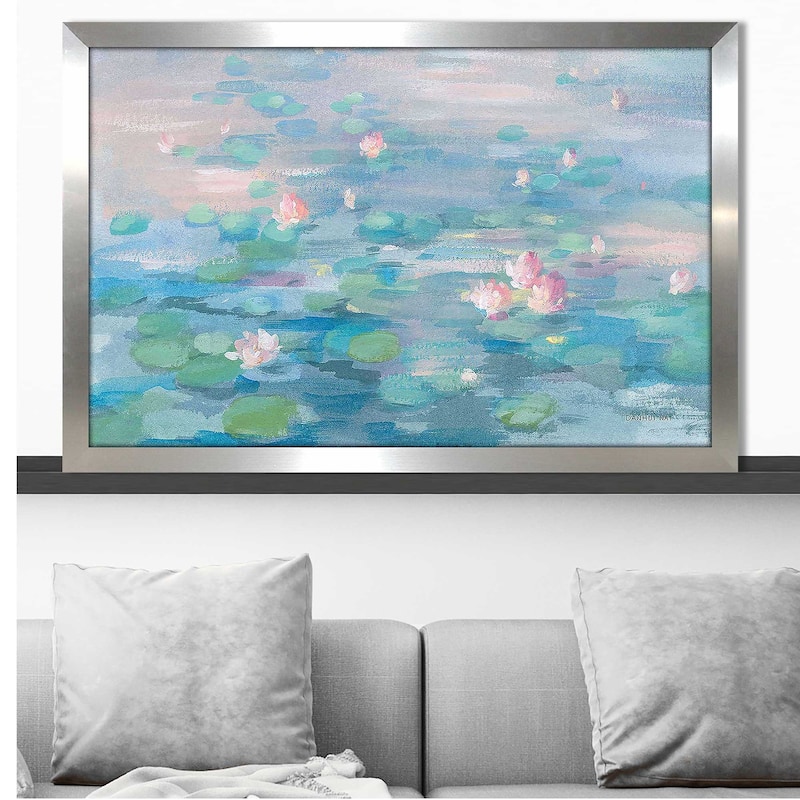 "Sunrise Waterlilies Crop" by Danhui Nai Print on Acrylic.