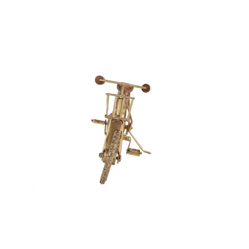 Gold Metal Bike Decorative Sculpture