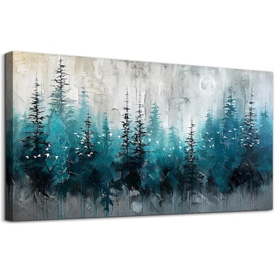 Black And White Wall Painting Forest Tree Textured Pictures