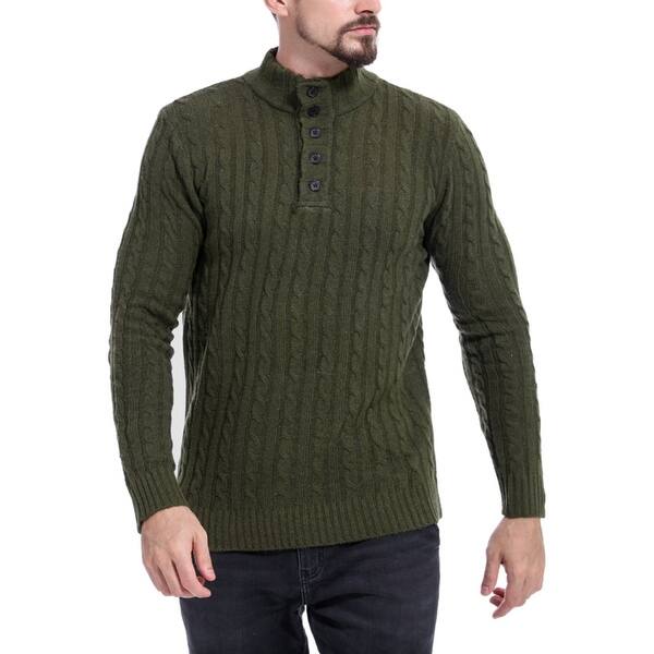 Shop Men S Sweater Fashion Slim Fit Pullover Casual Warm Knitted Sweater Overstock 27340528