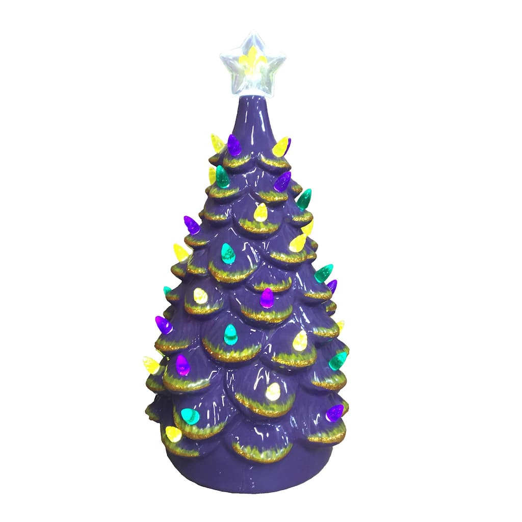 14" Mardi Gras Tree - Purple