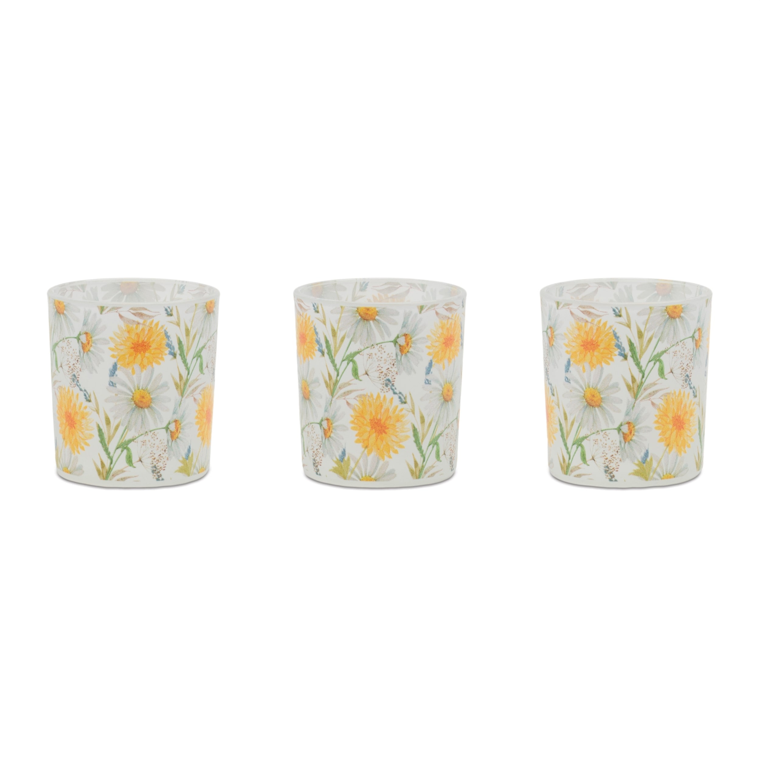 Floral Print Votive Candle Holder (Set of 3)