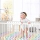 preview thumbnail 2 of 4, Sweet Jojo Designs Pastel Rainbow Striped Girl Fitted Crib Sheet Purple Pink Orange Yellow Sage Turquoise Blue Watercolor Stripe