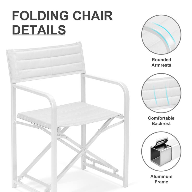 Aoodor Outdoor 4 PCS Folding Chair, Portable Lawn Chairs