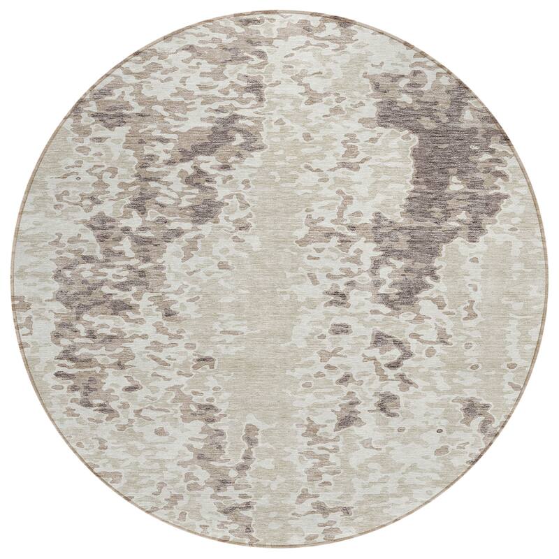 Machine Washable Indoor/ Outdoor Abstract Chantille Rug