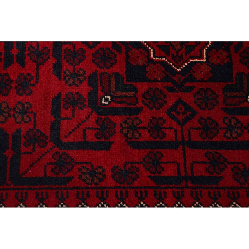 ECARPETGALLERY Hand-knotted Finest Khal Mohammadi Red Wool Rug - 2'10 x 10'3