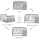 preview thumbnail 51 of 56, Storkcraft Portofino 4-in-1 Convertible Crib and Changer - Convenient Storage Solution, 3 Spacious Drawers and 3 Open Shelves