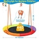preview thumbnail 2 of 7, Saucer Swing with Stand for Kids Outdoor 440lbs Swing Set Heavy-Duty - 40 in