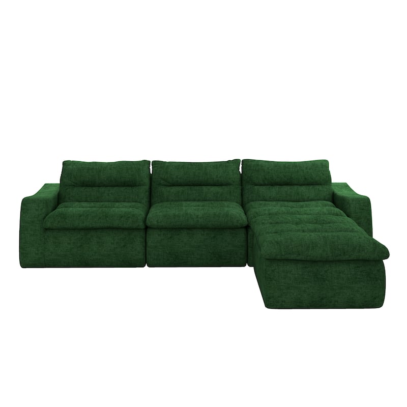 Ultra Comfy Lazy Beanbag Sofa, Modular L-Shape Compact Combined Seat