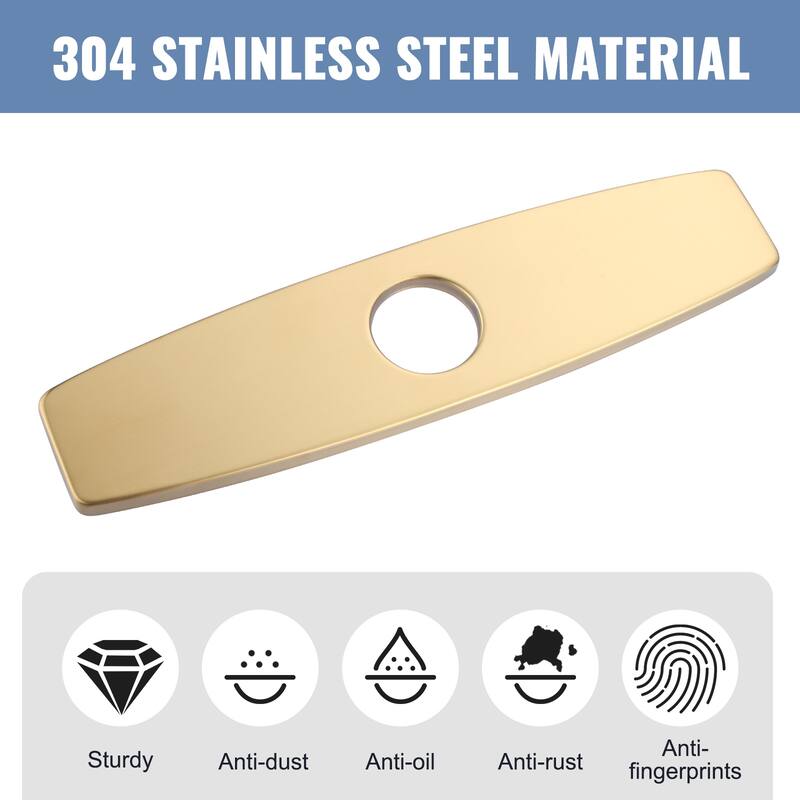 WOWOW 304 Stainless Steel Faucet Plate for 1 to 3 Hole Sinks