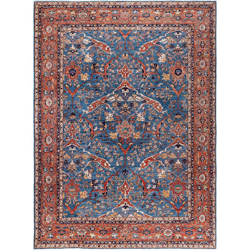 Serapi One-of-a-Kind Hand-Knotted Area Rug - Blue - 9' 1" x 12' 3"